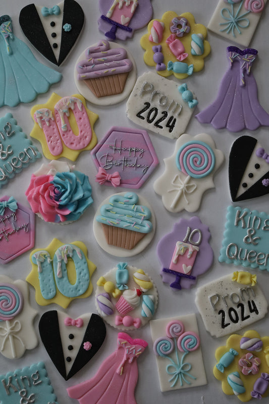 Designer Prom/Birthday Fondant Topper Set